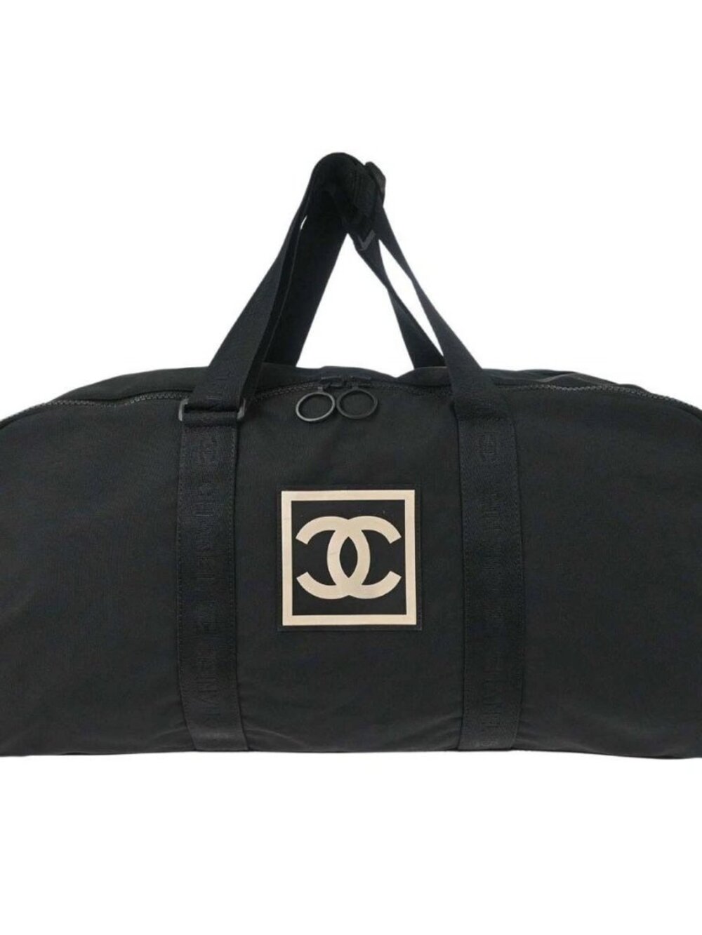 Chanel Black Nylon Sport Line Duffle Handbag